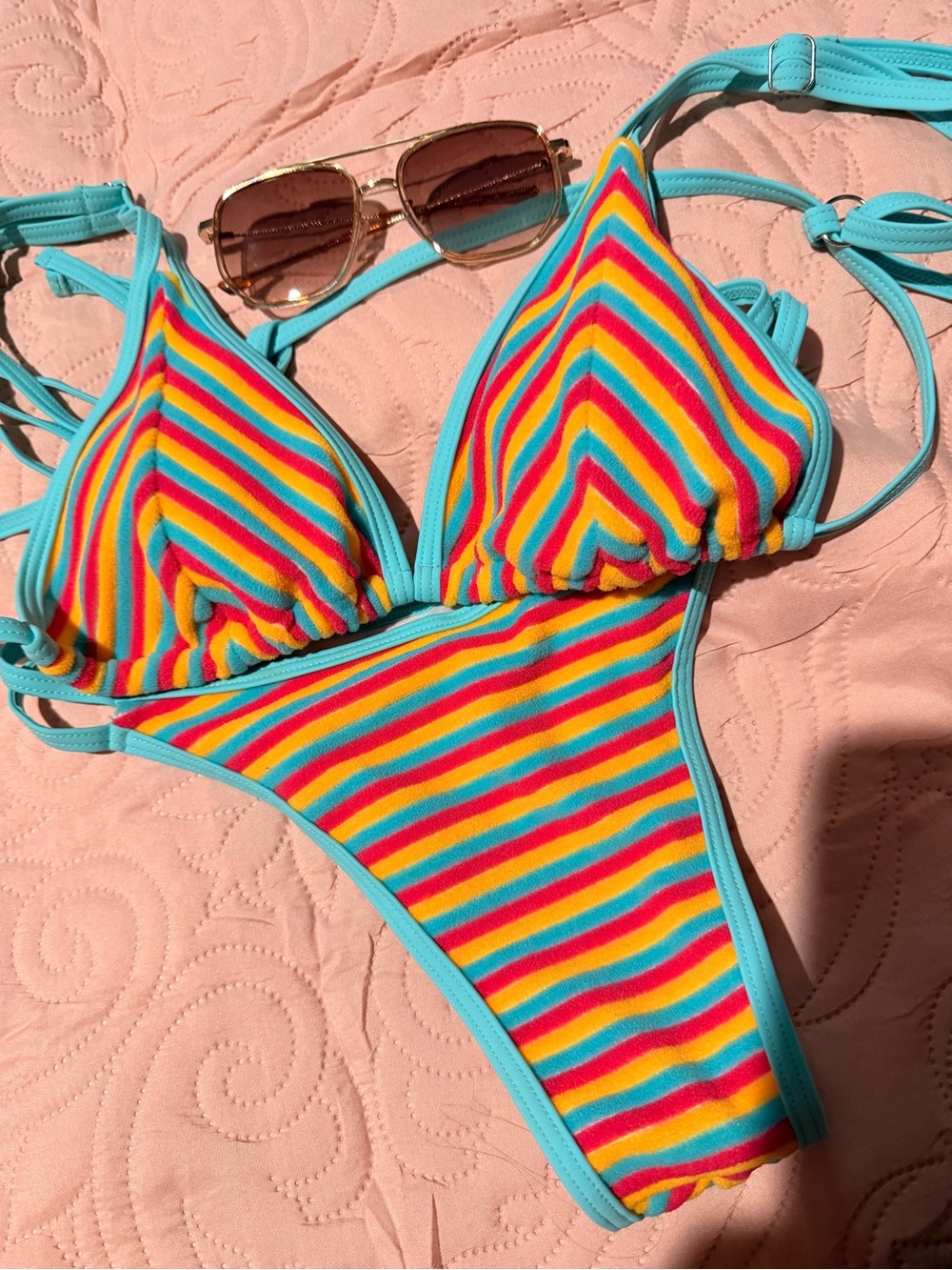 Ultimate colorful pride bathing suit ! Rainbow XS